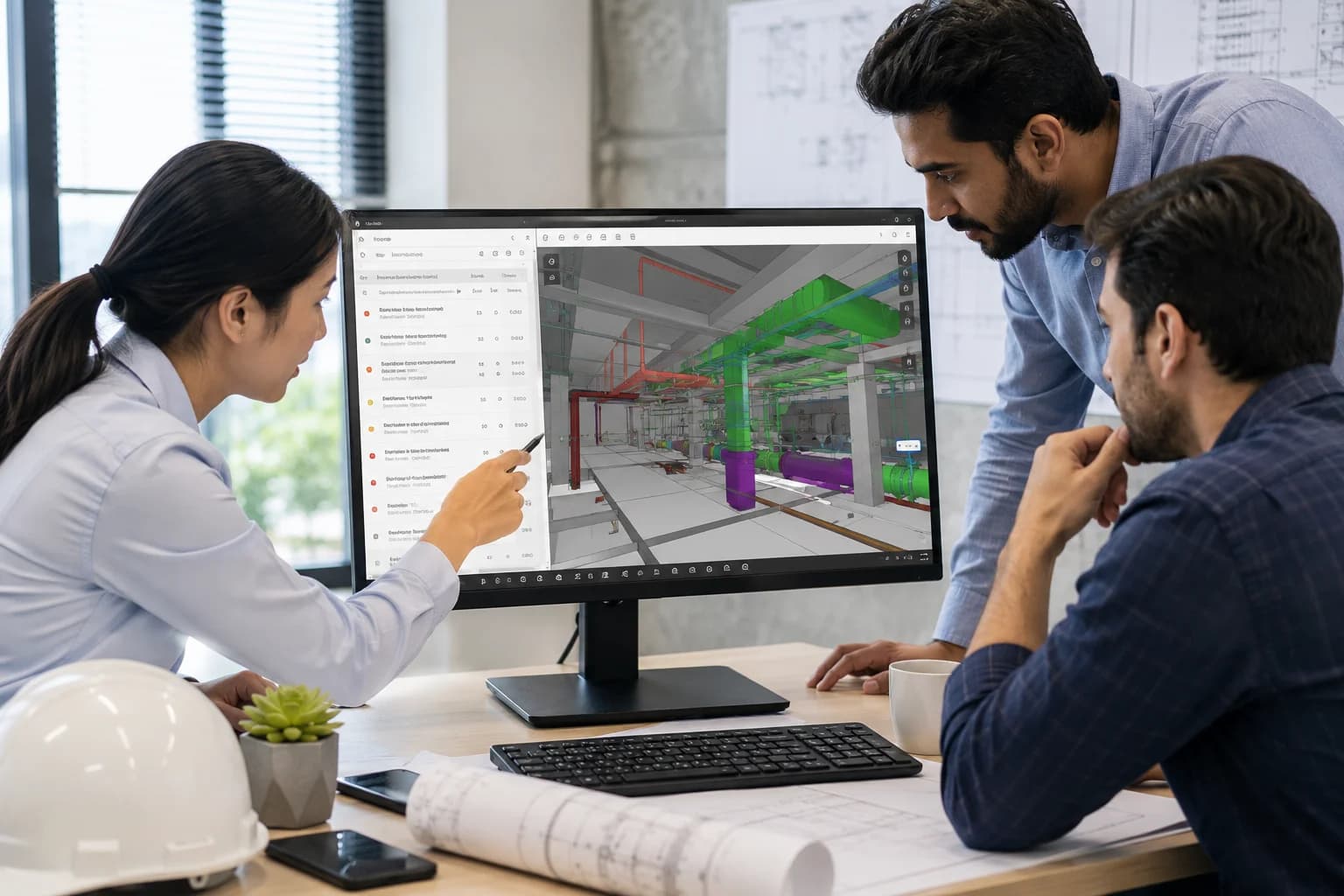 Civil engineers working with Dynamo for automation.
