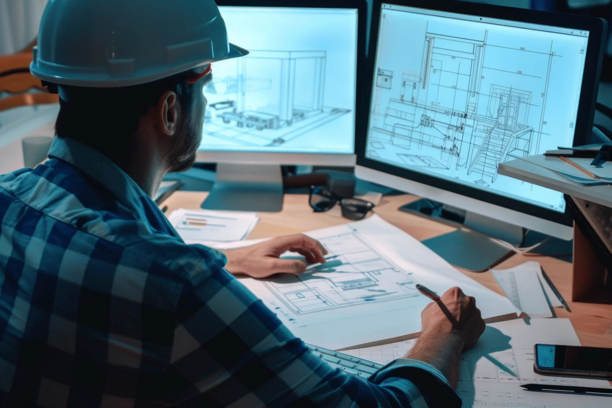 BIM Architect working on a project model.
