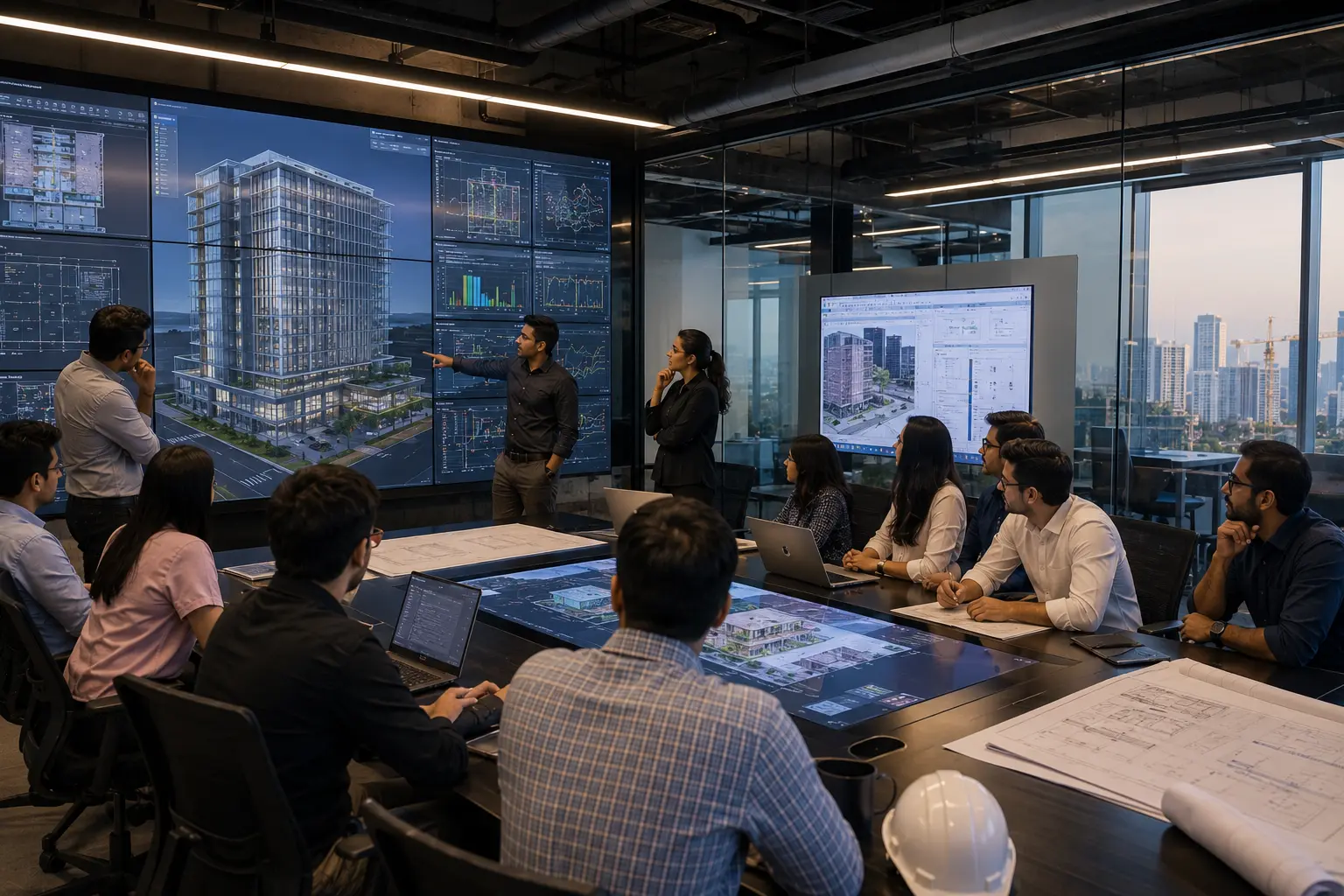 Students and professionals participating in modern BIM training.