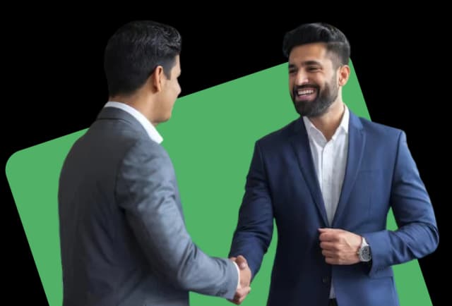 Community members with background